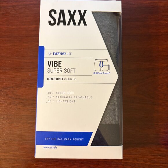 SAXX VIBE Boxer Briefs “Graphite Heather" - Picture 3 of 4
